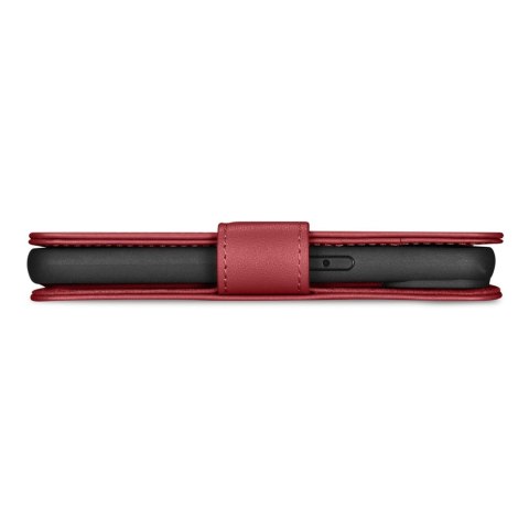 2w1 etui skórzany pokrowiec z klapką iPhone 14 Pro Anti-RFID Wallet Case czerwony 2w1 etui skórzany pokrowiec z klapką iPhone 14 Pro Anti-RFID Wallet Case czerwony