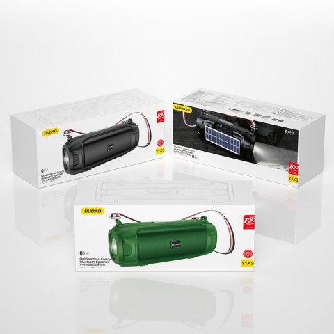 4w1 Głośnik bezprzewodowy 5W Bluetooth 5.0 radio FM panel solarny latarka zielony 4w1 Głośnik bezprzewodowy 5W Bluetooth 5.0 radio FM panel solarny latarka zielony