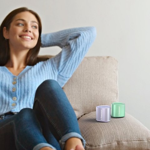 Mały Mini głośnik bezprzewodowy TWS Nimo Bluetooth 5.3 5W fioletowy Mały Mini głośnik bezprzewodowy TWS Nimo Bluetooth 5.3 5W fioletowy
