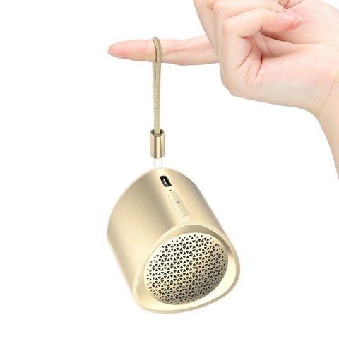 Mały Mini głośnik bezprzewodowy TWS Nimo Bluetooth 5.3 5W złoty Mały Mini głośnik bezprzewodowy TWS Nimo Bluetooth 5.3 5W złoty