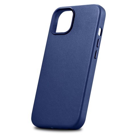 Pokrowiec etui z naturalnej skóry do iPhone 14 Plus MagSafe Case Leather niebieski Pokrowiec etui z naturalnej skóry do iPhone 14 Plus MagSafe Case Leather niebieski