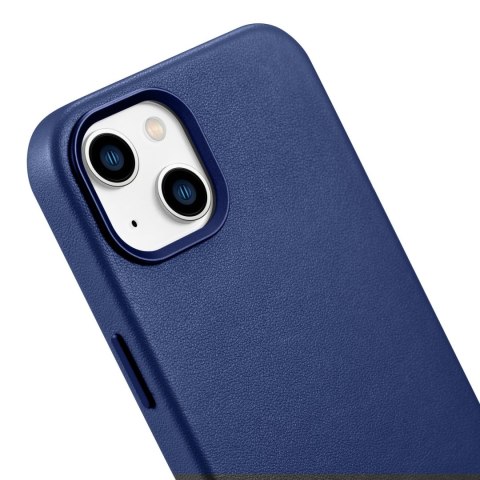 Pokrowiec etui z naturalnej skóry do iPhone 14 Plus MagSafe Case Leather niebieski Pokrowiec etui z naturalnej skóry do iPhone 14 Plus MagSafe Case Leather niebieski