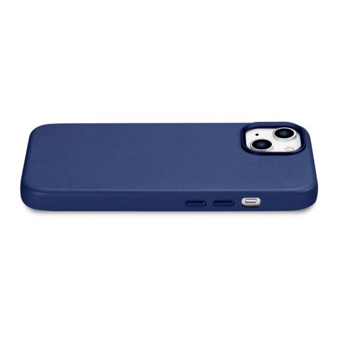 Pokrowiec etui z naturalnej skóry do iPhone 14 Plus MagSafe Case Leather niebieski Pokrowiec etui z naturalnej skóry do iPhone 14 Plus MagSafe Case Leather niebieski