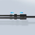 Przejściówka rozdzielacz AUX 3.5 mm mini jack na mikrofon i słuchawki czarny