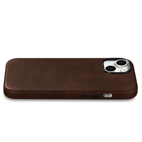 Skórzane etui pokrowiec do iPhone 15 Plus Oil Wax Premium Leather MagSafe brązowe Skórzane etui pokrowiec do iPhone 15 Plus Oil Wax Premium Leather MagSafe brązowe