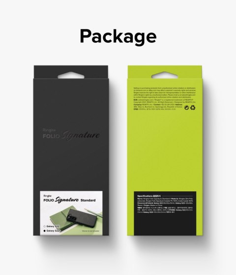 Skórzane etui pokrowiec z klapką do Galaxy S22+ Folio Signature czarny Skórzane etui pokrowiec z klapką do Galaxy S22+ Folio Signature czarny