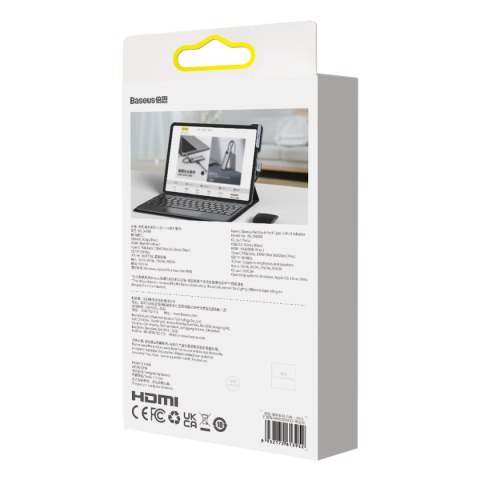 6w1 Rozdzielacz portów PadJoy HUB USB do tabletu smartfona USB-C HDMI SD TF ciemnoszary 6w1 Rozdzielacz portów PadJoy HUB USB do tabletu smartfona USB-C HDMI SD TF ciemnoszary