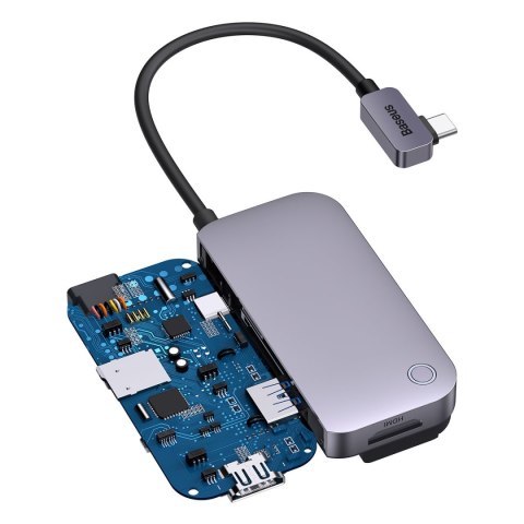 6w1 Rozdzielacz portów PadJoy HUB USB do tabletu smartfona USB-C HDMI SD TF ciemnoszary 6w1 Rozdzielacz portów PadJoy HUB USB do tabletu smartfona USB-C HDMI SD TF ciemnoszary