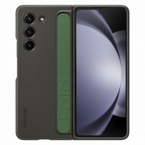 Etui silikonowe do Samsung Galaxy Z Fold 5 z podstawką i paskiem czarny Etui silikonowe do Samsung Galaxy Z Fold 5 z podstawką i paskiem czarny