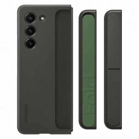 Etui silikonowe do Samsung Galaxy Z Fold 5 z podstawką i paskiem czarny Etui silikonowe do Samsung Galaxy Z Fold 5 z podstawką i paskiem czarny