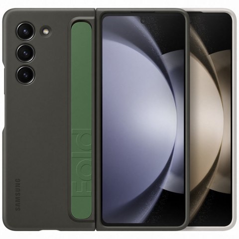 Etui silikonowe do Samsung Galaxy Z Fold 5 z podstawką i paskiem czarny Etui silikonowe do Samsung Galaxy Z Fold 5 z podstawką i paskiem czarny