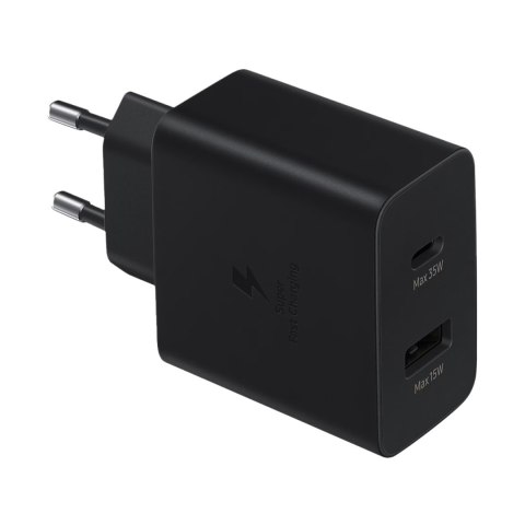 Mała ładowarka sieciowa USB-C 35W USB-A 15W czarna Mała ładowarka sieciowa USB-C 35W USB-A 15W czarna
