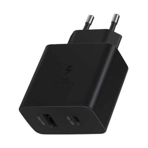 Mała ładowarka sieciowa USB-C 35W USB-A 15W czarna Mała ładowarka sieciowa USB-C 35W USB-A 15W czarna