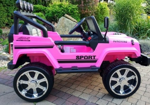 Auto na Akumulator S2388 Jeep Różowy 4x45W Auto na Akumulator S2388 Jeep Różowy 4x45W