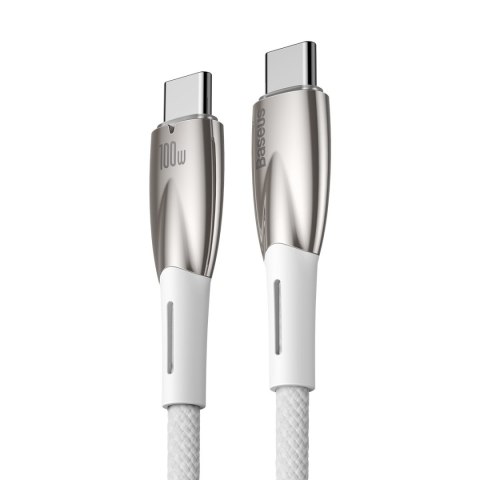 Kabel przewód do szybkiego ładowania Glimmer Series USB-C 480Mb/s PD 100W 2m biały Kabel przewód do szybkiego ładowania Glimmer Series USB-C 480Mb/s PD 100W 2m biały