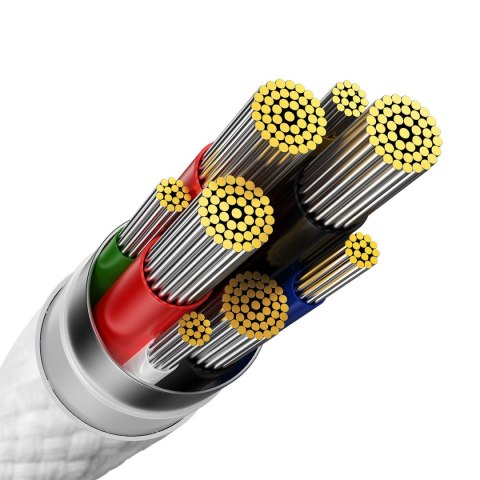 Kabel przewód do szybkiego ładowania Glimmer Series USB-C 480Mb/s PD 100W 2m biały Kabel przewód do szybkiego ładowania Glimmer Series USB-C 480Mb/s PD 100W 2m biały
