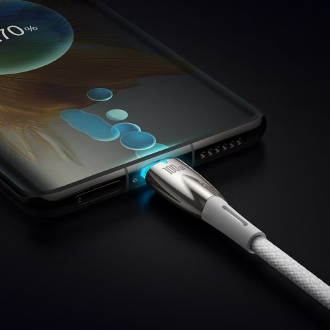 Kabel przewód do szybkiego ładowania Glimmer Series USB-C 480Mb/s PD 100W 2m biały Kabel przewód do szybkiego ładowania Glimmer Series USB-C 480Mb/s PD 100W 2m biały