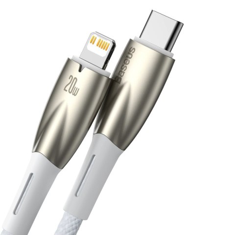 Kabel przewód do szybkiego ładowania iPhone USB-C - Lightning 480Mb/s PD 20W 1m biały Kabel przewód do szybkiego ładowania iPhone USB-C - Lightning 480Mb/s PD 20W 1m biały
