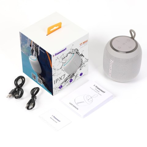 Głośnik bezprzewodowy T7 Mini Bluetooth 5.3 IPX7 15W szary Głośnik bezprzewodowy T7 Mini Bluetooth 5.3 IPX7 15W szary