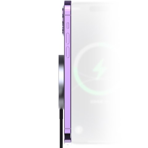 Ładowarka indukcyjna magnetyczna do telefonu MagSafe 15W czarna Ładowarka indukcyjna magnetyczna do telefonu MagSafe 15W czarna