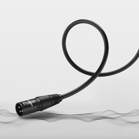 Przedłużacz do kabla przewodu audio do mikrofonu XLR 5m czarny Przedłużacz do kabla przewodu audio do mikrofonu XLR 5m czarny
