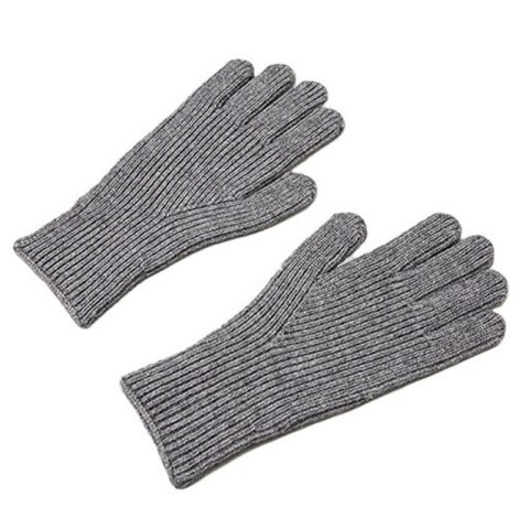 Rękawiczki z dzianiny do telefonu z wycięciem na palce unisex szare Rękawiczki z dzianiny do telefonu z wycięciem na palce unisex szare