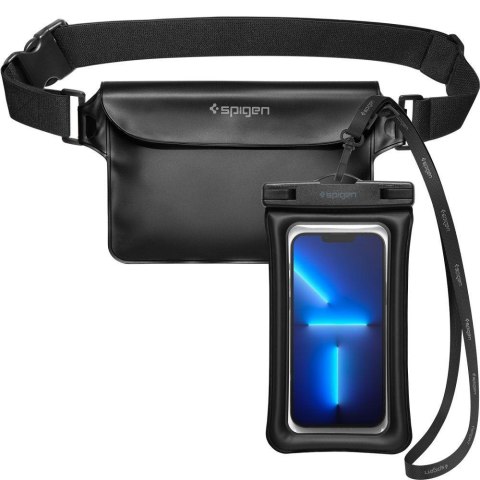 2w1 Zestaw wodoodporny saszetka nerka 22x15cm + etui na telefon czarny 2w1 Zestaw wodoodporny saszetka nerka 22x15cm + etui na telefon czarny