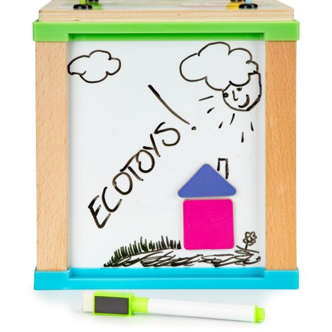 Drewniana kostka edukacyjna, tablica sorter mula ECOTOYS Drewniana kostka edukacyjna, tablica sorter mula ECOTOYS