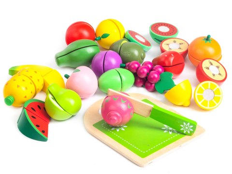Drewniane owoce do krojenia 20szt ECOTOYS Drewniane owoce do krojenia 20szt ECOTOYS