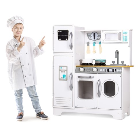 Ogromna biała drewniana kuchnia dla dzieci ECOTOYS Ogromna biała drewniana kuchnia dla dzieci ECOTOYS